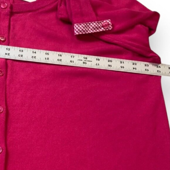 Catherine's Cardigan Womens Sz 1X Pink Button-Front Roll-Tab Crew Neck Sweater - Picture 7 of 10